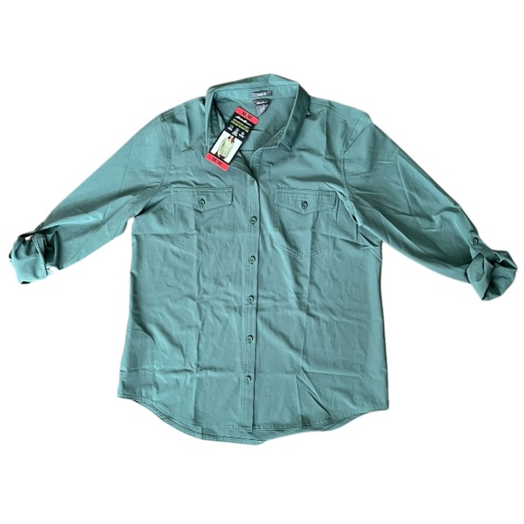 NEW Eddie Bauer Departure Roll Tab Blouse - Picture 3 of 12